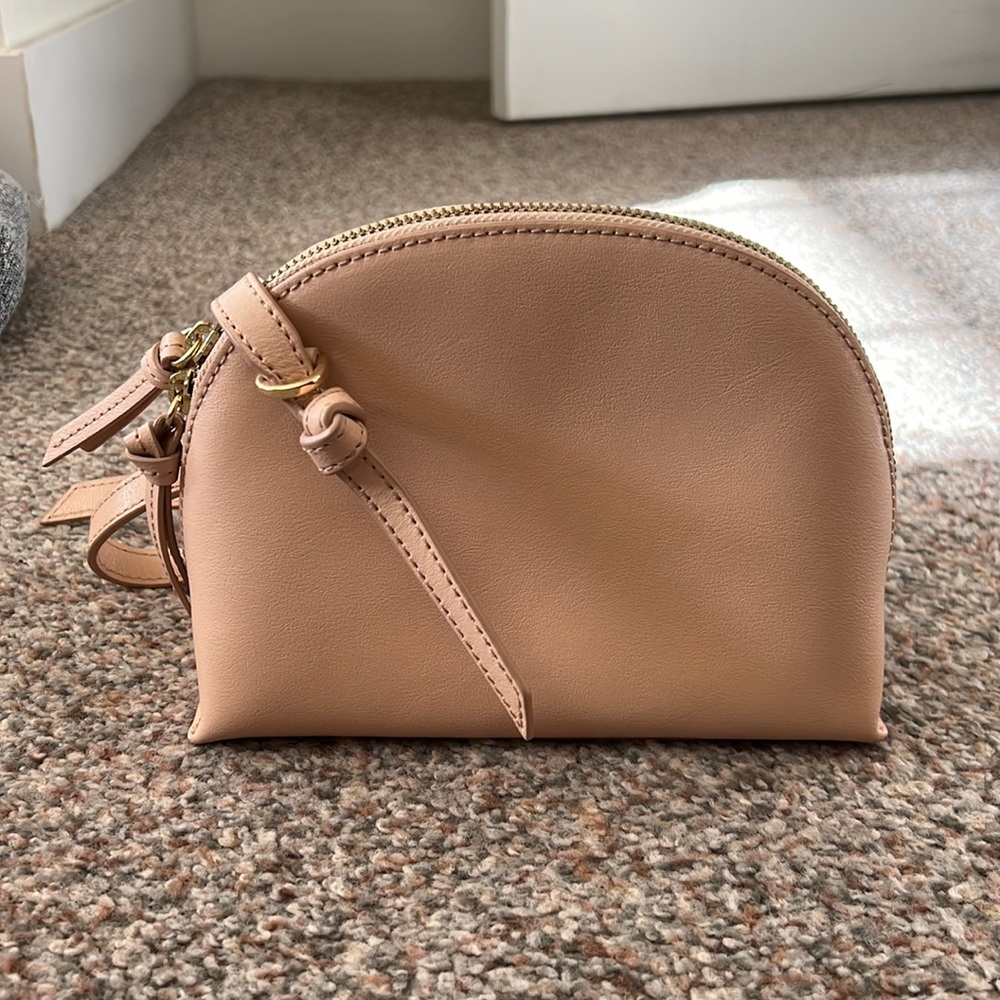 Banana Republic mini crossbody bag - light pink/ neutral leather